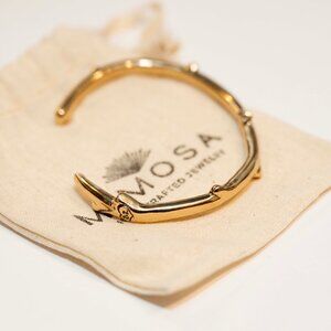 NWT Mimosa Handcrafted Red Stick Love Cuff in Bronze